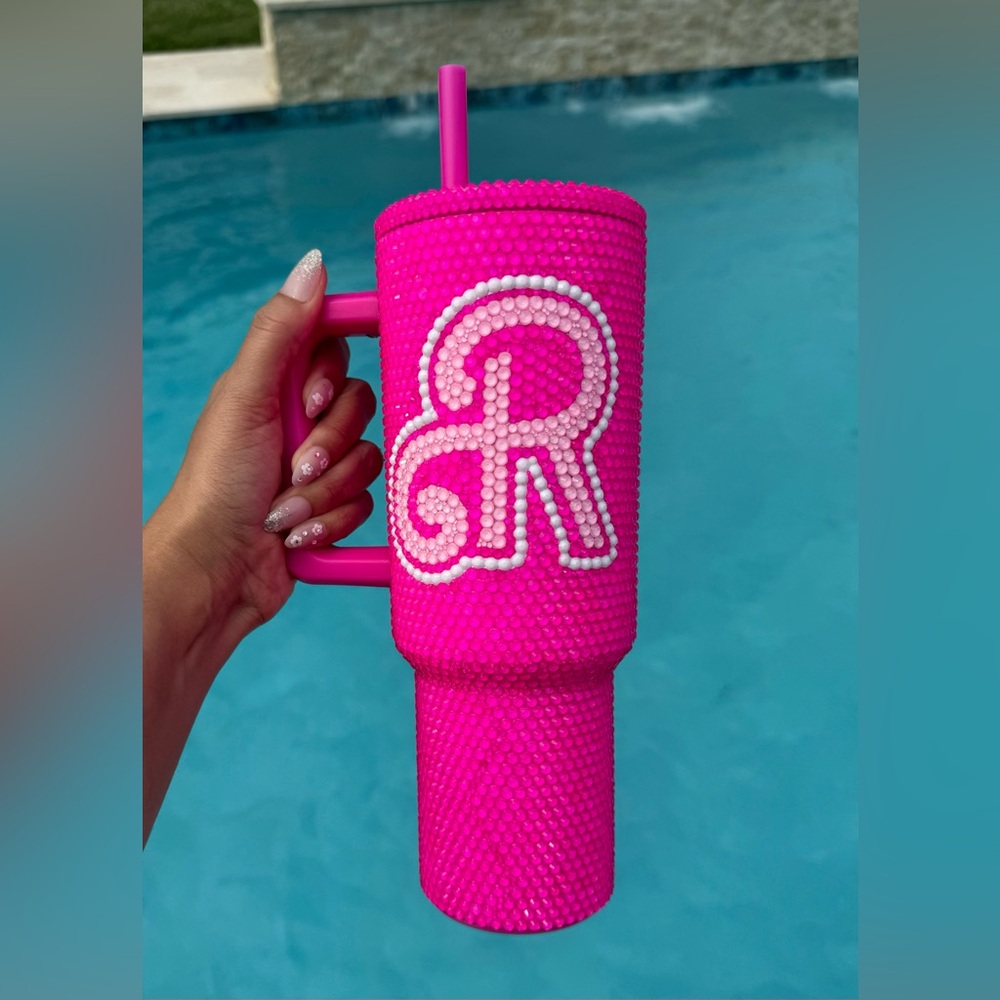 Simple Modern CUSTOM “R” 40 oz Tumbler | TREK COLLECTION | RASPBERRY VIBES💖